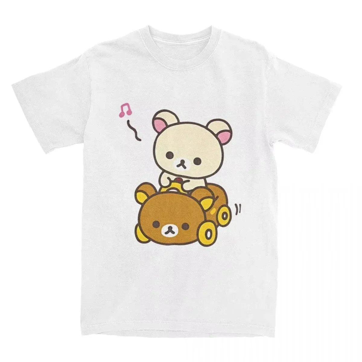 Round Neck Short Sleeve T-shirt for Men and Women with Car Hips...